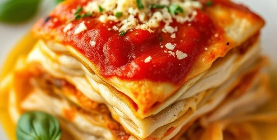 Lasagne de poulet aux herbes