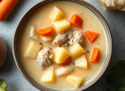 Potage aux choux et pommes de terre
