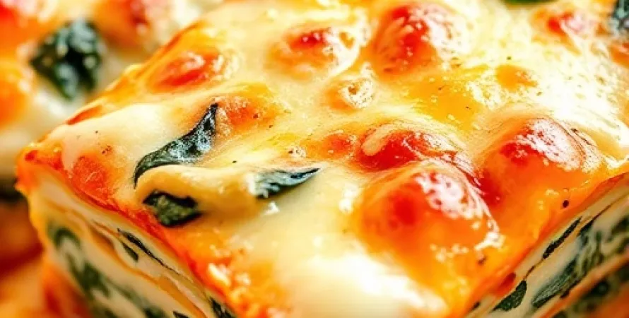 Lasagnes au poulet et épinards