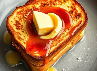 Tartine française au beurre de pistache et confiture