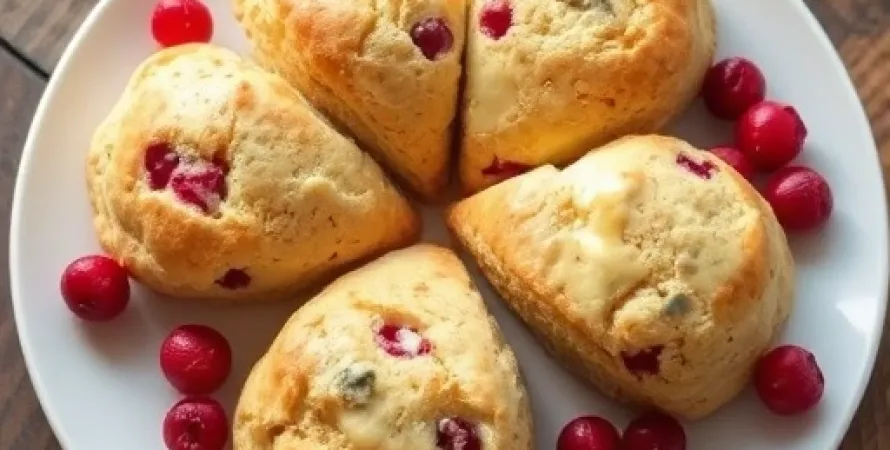 Scones aux cranberries et citrouille