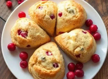 Scones aux cranberries et citrouille