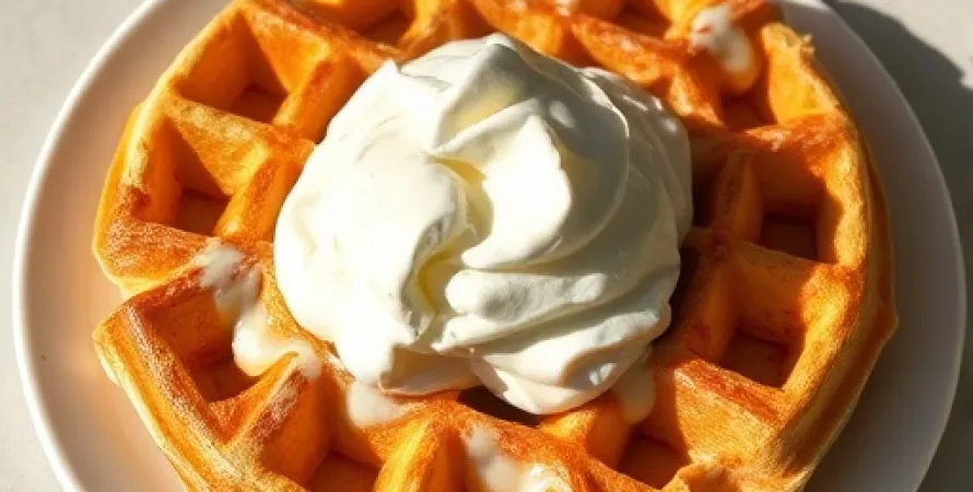 Gaufres au crème fraîche