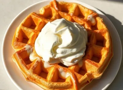 Gaufres au crème fraîche