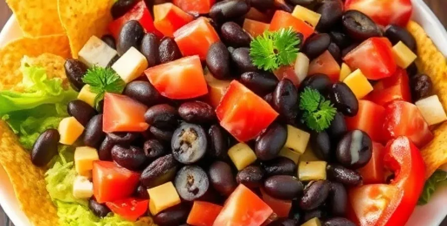 Salade de haricots noirs aux saveurs mexicaines