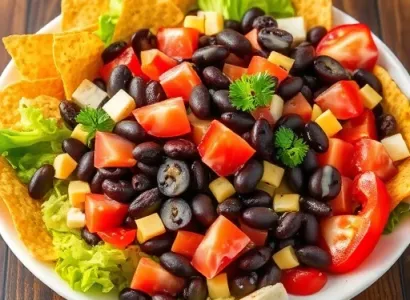 Salade de haricots noirs aux saveurs mexicaines