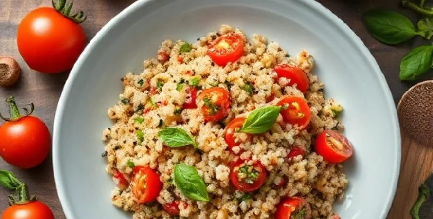 Quinoa aux tomates et poivrons