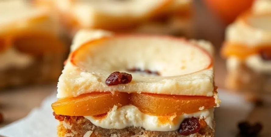 Barres de pomme au fromage crémeux