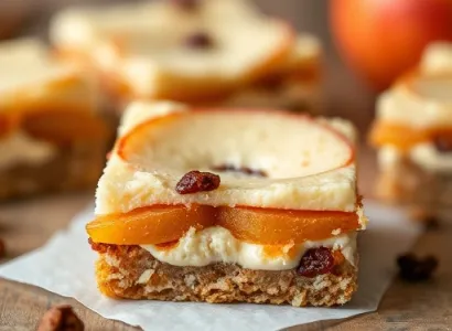 Barres de pomme au fromage crémeux