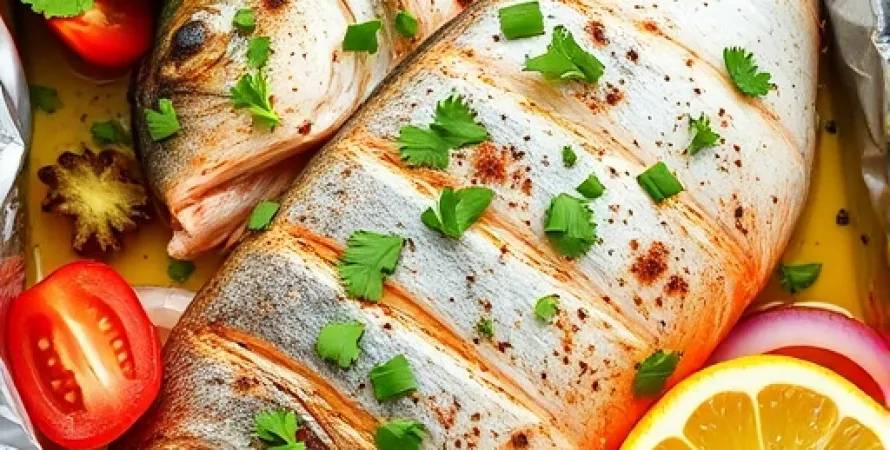 Poisson grillé aux herbes