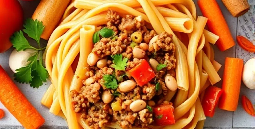 Pâtes et haricots
