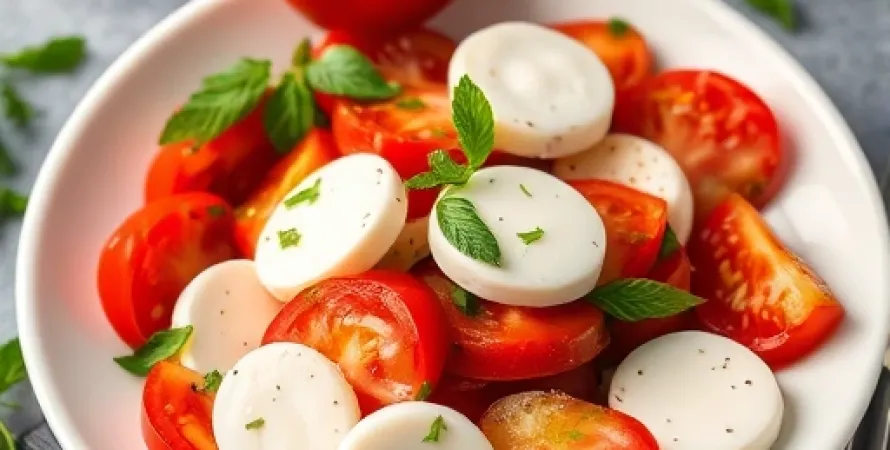 Salade de mozzarella aux tomates