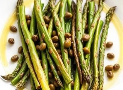 Asperges rôties aux capers