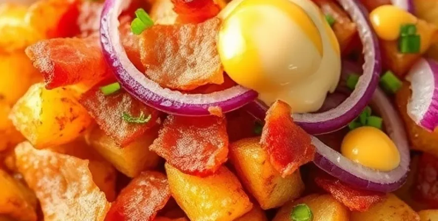 Salade de pommes de terre frites