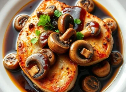 Médallions de porc au sauce aux champignons balsamique