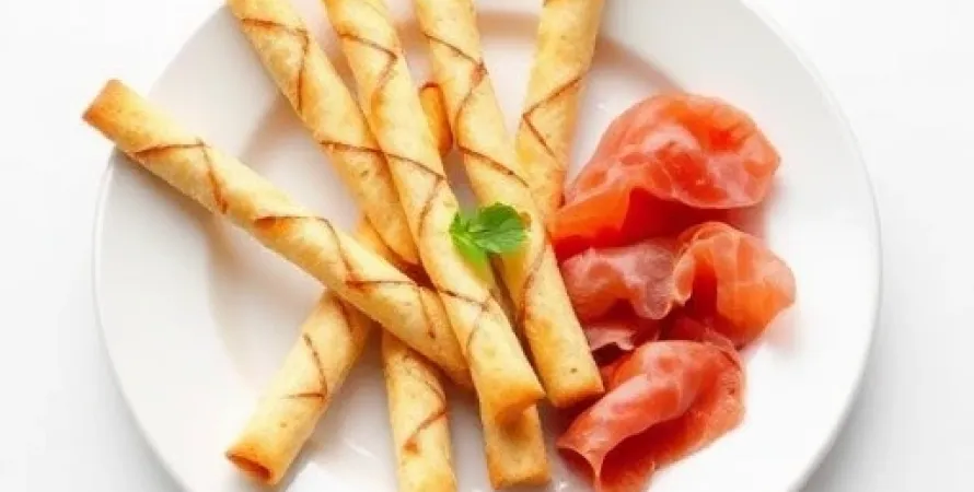 Bâtonnets de pain entourés de prosciutto