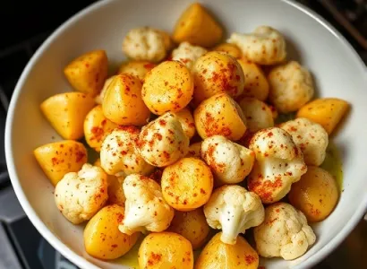 Pommes de terre épicées au chou-fleur