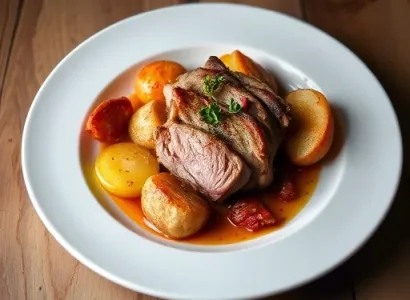 Porc au chou et pomme