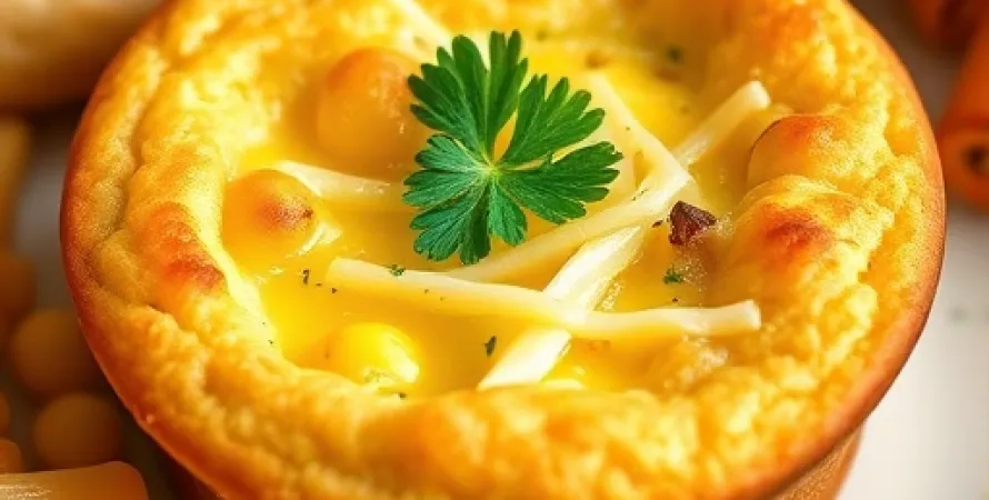 Pain au fromage et épis de maïs