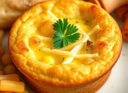 Pain au fromage et épis de maïs