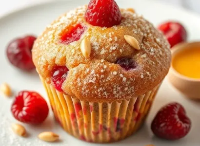 Muffin aux cerises et noix