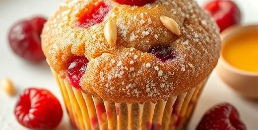 Muffin aux cerises et noix