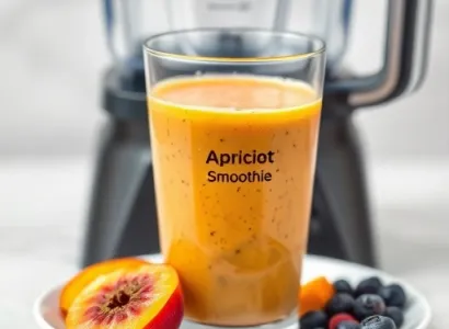 Smoothie abricot, mangue et myrtille