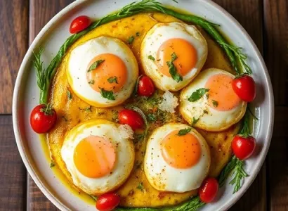 Oeufs au four aux épinards et parmesan
