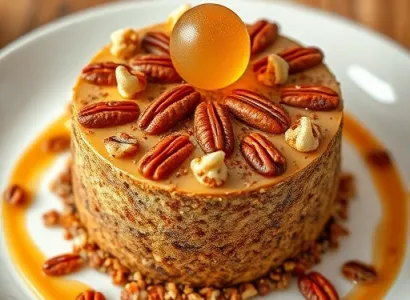 Gâteau au pecan et glaces