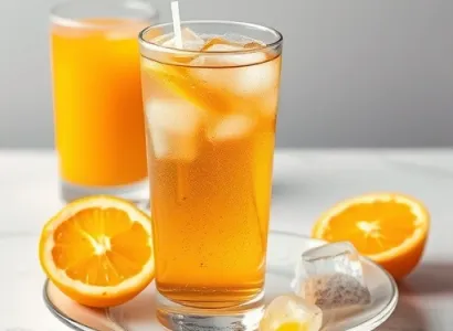 Thé à l'orange et citron pétillant
