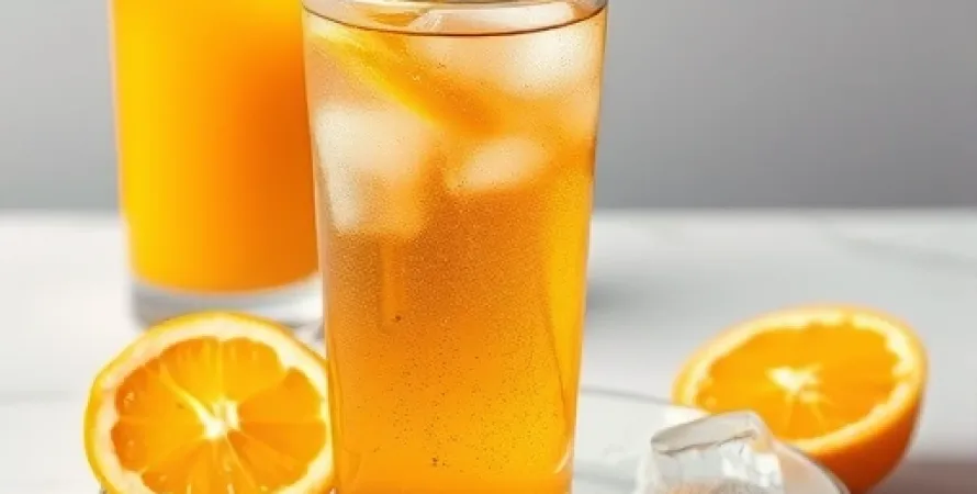 Thé à l'orange et citron pétillant
