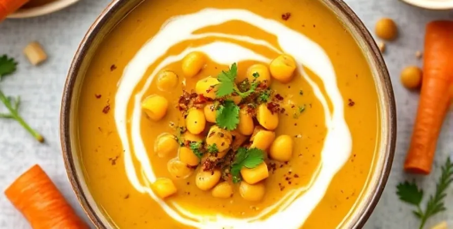 Potage de pois jaunes aux épices