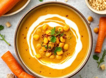 Potage de pois jaunes aux épices