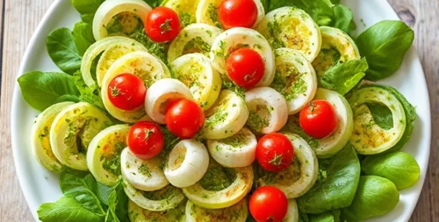 Salade de pastèque aux herbes fraîches