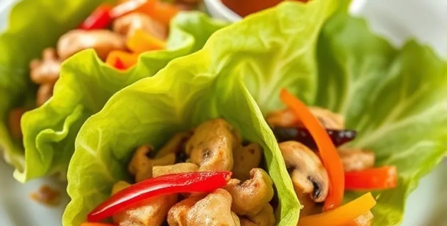 Rouleaux de laitue orientaux au poulet