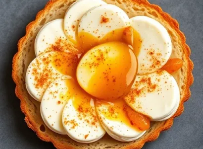Tartine de fromage au mangue