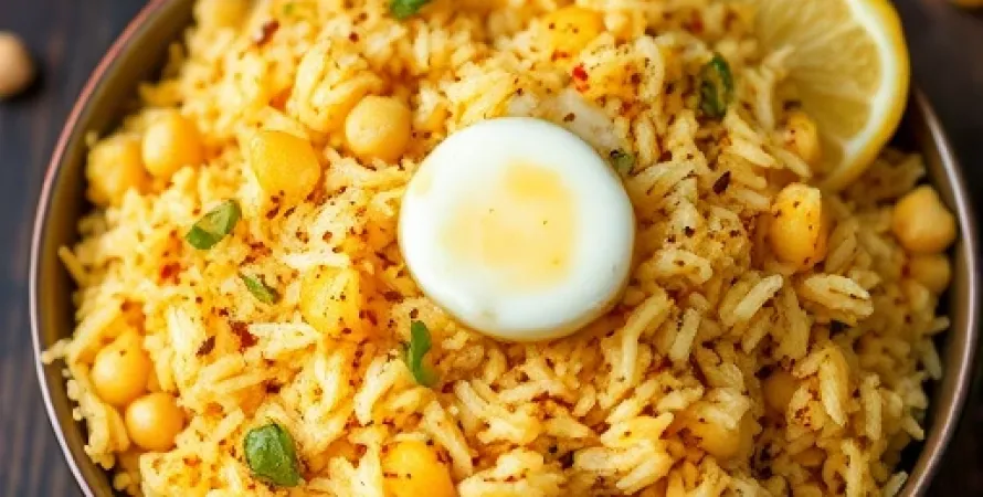 Riz aux pommes de terre juliennees