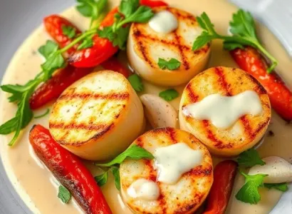 Coquilles Saint-Jacques à la roquette