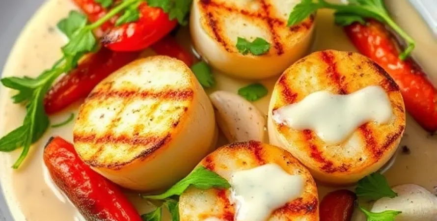 Coquilles Saint-Jacques à la roquette