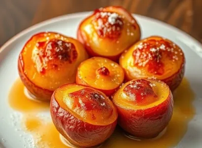Pommes au rum et noisettes