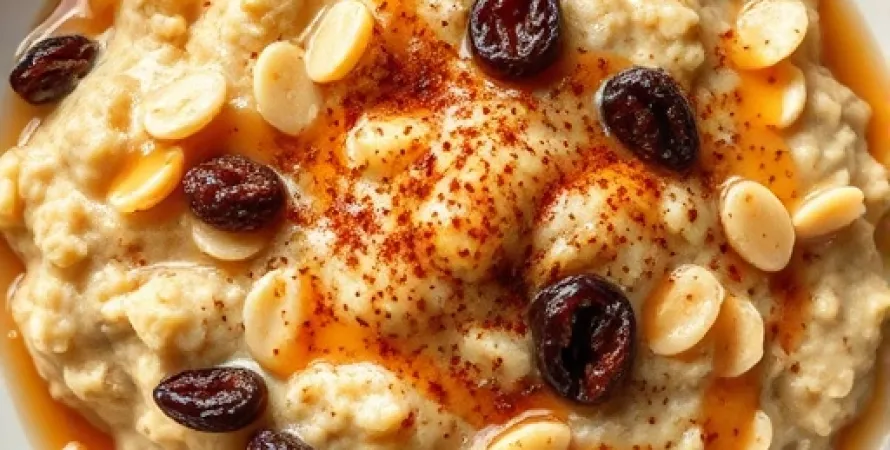 Petit déjeuner aux flocons d'avoine au sirop d'érable