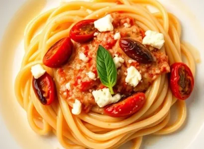 Linguine crémeuse aux tomates séchées