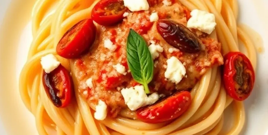 Linguine crémeuse aux tomates séchées