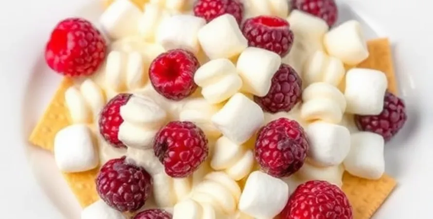 Dessert aux boysenberries et au cracker
