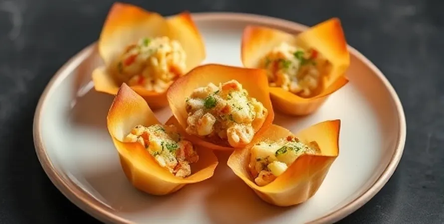 Tartes au crabmeat et fromage