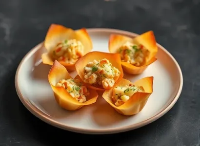 Tartes au crabmeat et fromage