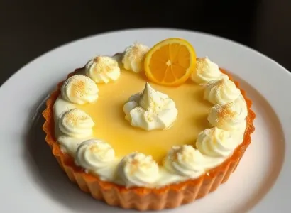 Tarte aux myrtilles crémeuse