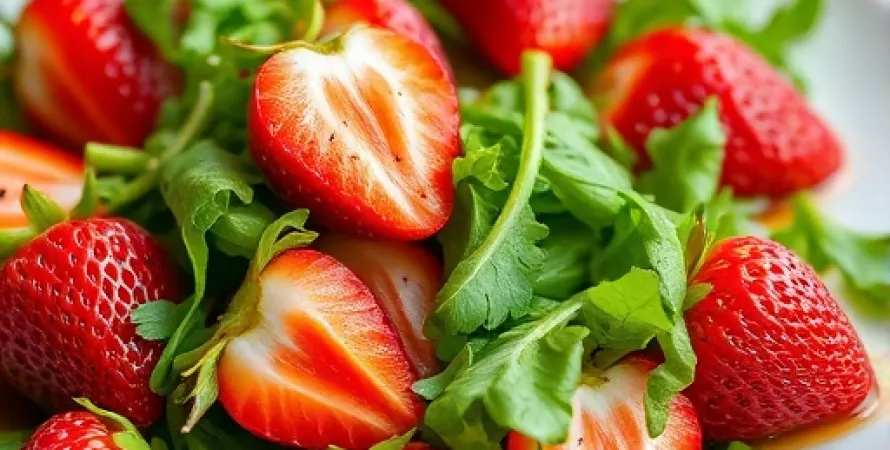 Salade de fraises au vinaigre balsamique