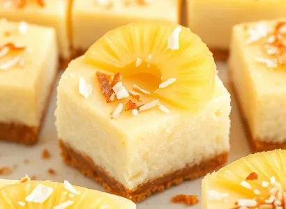 Barres de Cheesecake au Pina Colada