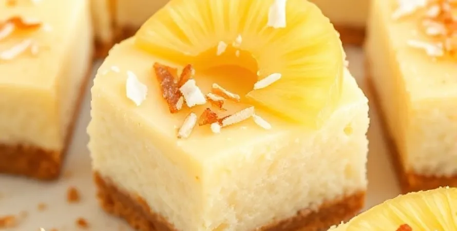 Barres de Cheesecake au Pina Colada